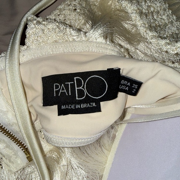 PatBO Samba Fringe Crop Top in off white - Picture 7 of 8